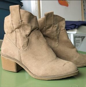 Tan booties